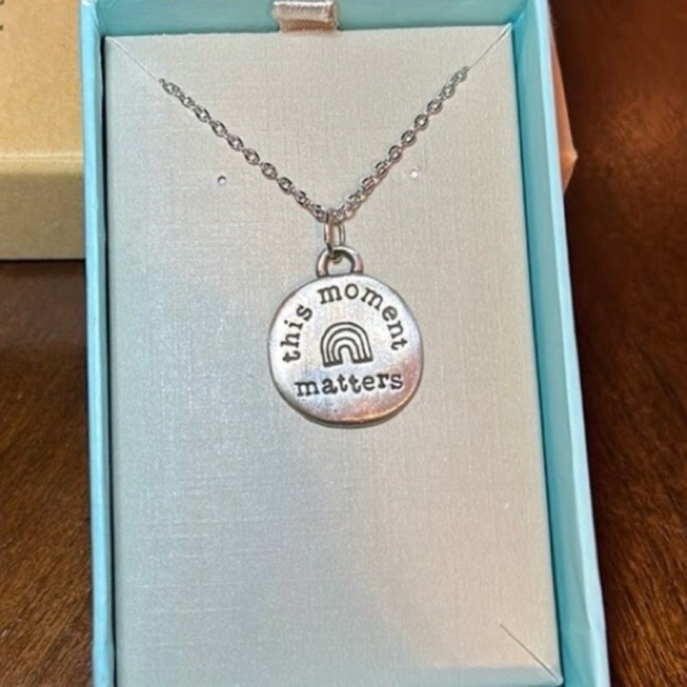 Lisa Leonard necklace. This moment matters with rainbow.